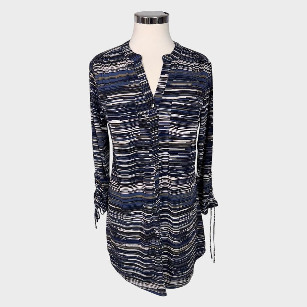 Cocomo Womens Medium Tunic or Dress Striped Purple Polyester